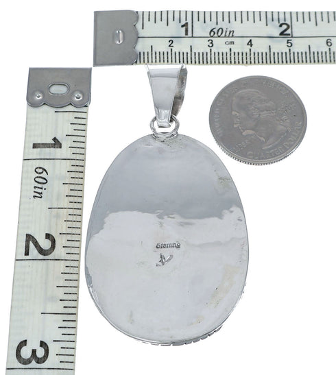 Navajo Sterling Silver Turquoise Pendant NX11793